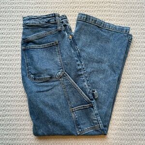 Carpenter Style Wide Leg Jeans